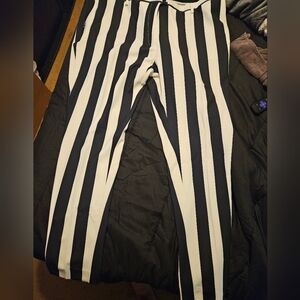 Beetlejuice Black and White Striped Pants